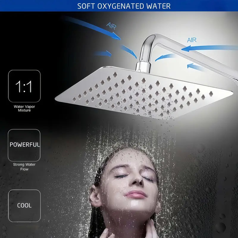 8-Inch Round Rainfall Shower Head – Premium Stainless Steel Jet Shower