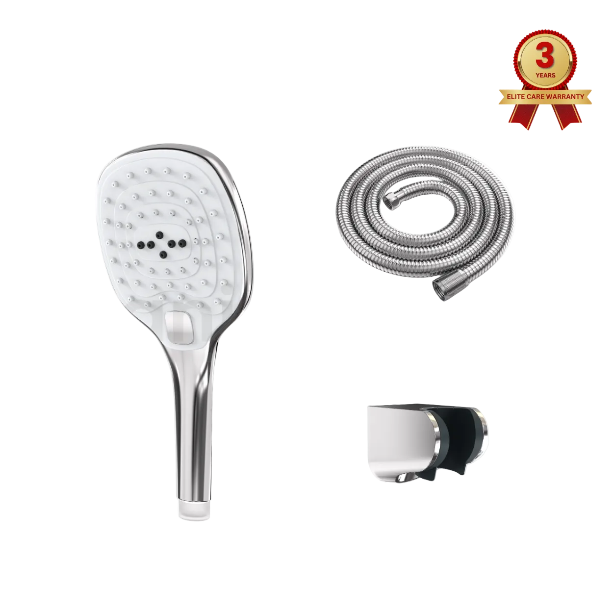 3-Function Push-Button ABS Plastic Hand Shower Set