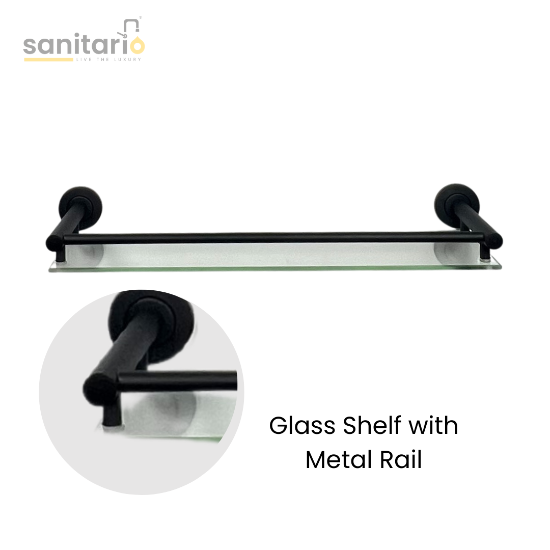 6-Piece Matte Black Bathroom Accessories Set – Premium Quality | Wesda