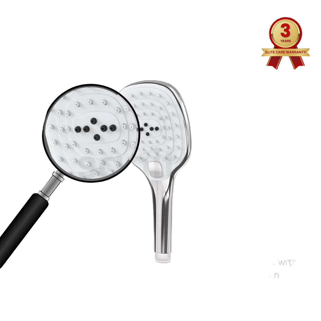 3-Function Push-Button ABS Plastic Hand Shower Set