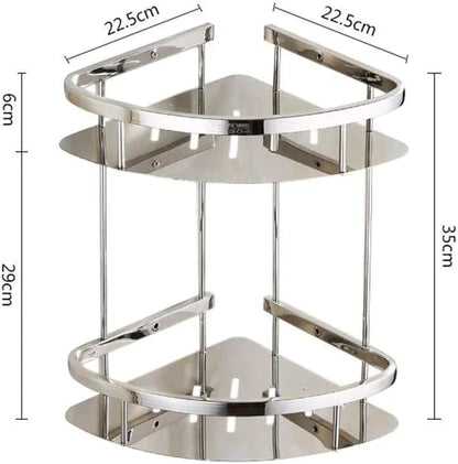 304 Stainless Steel Bathroom Corner Shelf – Rustproof & Durable