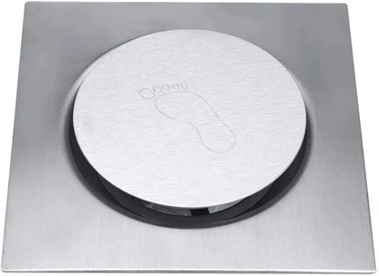 Stainless Steel 304 Push Floor Drain Waste 6x6