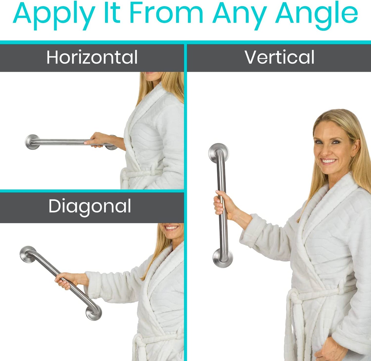 Wesda Stainless Steel Bathroom Safety Grip Bar