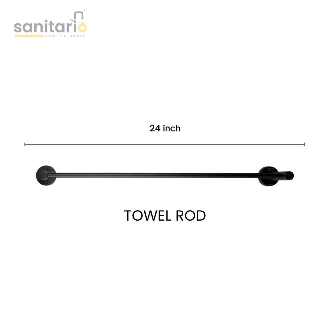 6-Piece Matte Black Bathroom Accessories Set – Premium Quality | Wesda