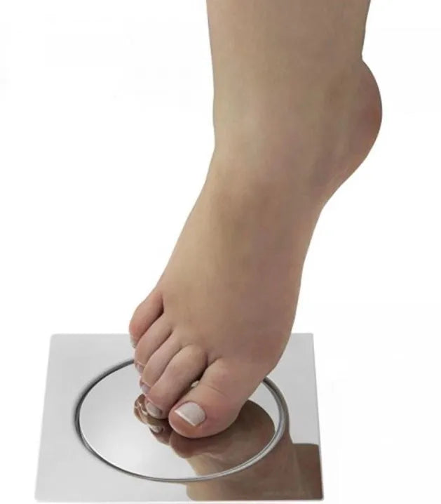 Stainless Steel 304 Push Floor Drain Waste 6x6